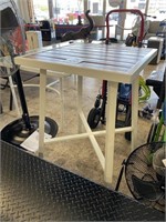 METAL HIGH TOP PATIO TABLE 39-1/2" T X 28" X 28"