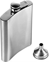Stainless steel Hip flask with funnel 237 ml