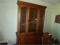 China cabinet - 55"w x 79"t x 17"d - 2 pieces