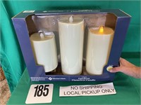 3 PACK OUTDOOR FLAMELESS CANDLE SET NEW