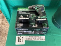 METABO DRILL SET 2 BATTERIES / NO CHARGER