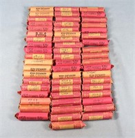 Lot of 57 Rolls "Wheat Cents"