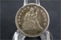 1877-CC Seated Liberty Silver Quarter Dollar