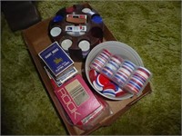 Poker chips & playing cards
