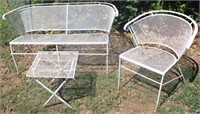 Vintage 3 piece metal outdoor set
