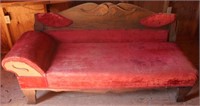 Vintage carved Victorian fainting sofa