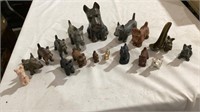 Bear figurines, Scottish terrier figurines, misc