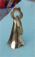 Solid Brass 2" Bell On Key Ring
