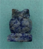 Gemstone Carved Owl 1 1/2"