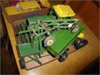 Metal John Deere farm toys