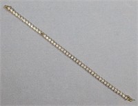 10K Gold CZ Tennis Bracelet