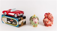 Ceramic Corvettes, McCoy Rooster, Lamb Tureen