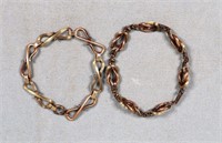 (2) Sterling Silver Gold Vermeil Bracelets, 1.3TO