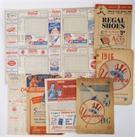 Vintage Baseball Scorecards