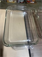 2 GLASS BAKING DISHES 9X13
