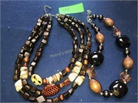 Chunky Wood Bead Necklaces