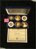 National Coll. Mint Gold plated Liberty Set