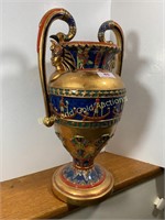 16 inch porcelain vase, Egyptian motif