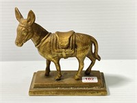 Heavy brass donkey figure