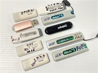 Group of 10 assorted flash drives
