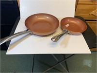Pair of new Copper Chef skillets