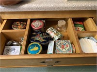 Three drawers of assorted kitchen items