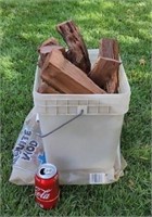 Bucket of Mesquite Wood