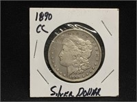 1890CC Morgan Dollar