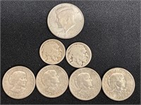 Kennedy, Susan B Anthony & Buffalo Coins