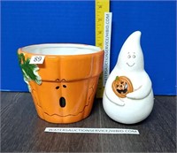 Halloween Flower Pot & Ghost