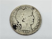 1910 Barber Quarter 90% Silver