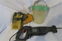 Job Mate reciprocating saw & shield & gloves