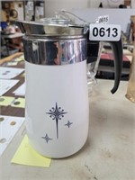 RARE STARBURST CORNING WARE 9 CUP COFFEE MAKER