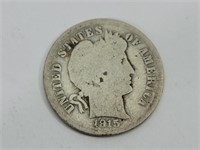 1915 Barber Dime 90% Silver