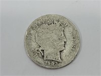 1902 Barber Dime 90% Silver