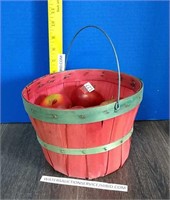 Basket with Artificial Apples