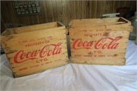 2 Coca Cola wooden boxes (one is damaged)