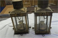 2 brass lanterns (hanging)