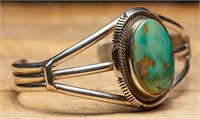 Navajo Maria Platero Hachita Turquoise Bracelet
