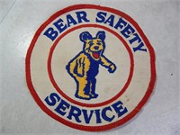 Vintage "Bear Safety Service" 8" Jacket Patch