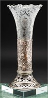 Strl. Hanau Silver Antq. Repousse Bud Vase 73.37g