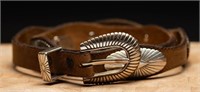 Justin's Brown Leather Concho Women's Belt  Sz. 32