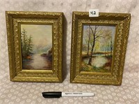 2 SMALL OIL PAINTINGS