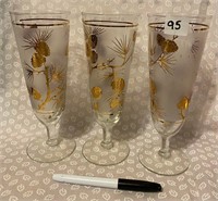 3 VINTAGE GLASSES