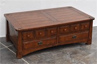 Arts & Crafts Style Lift Top Storage Coffee Table