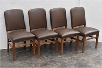 (4) Gunlocke Dining Chairs w/ Nailhead Trim