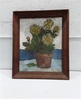 Antique Painting 1959 Signed Louise Cerasoli R15F