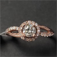 10K Rose Gold Diamond(.5Ct) Ring SJC
