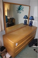 Nine drawer dresser with mirror