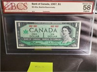 1967 - Bank of Canada $1 Dollar - Almost UNC,